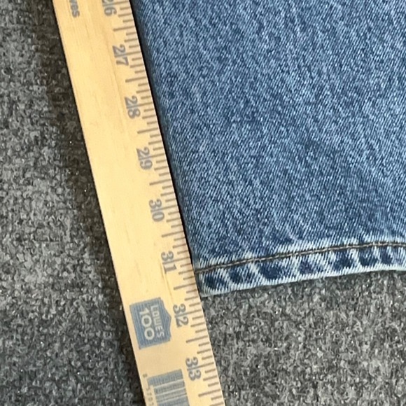 Levi Strauss 505 Mens Jeans 40x32 Blue Wash Straight Fit Denim Pants - Picture 12 of 16